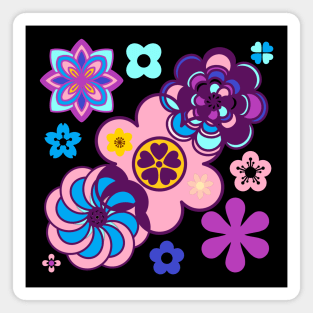 My garden full of flowers, vintage Flower patterns Magnet